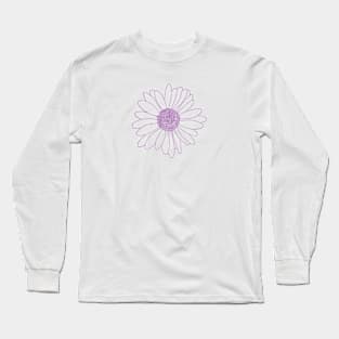 Daisy Amethyst Purple Repeat Long Sleeve T-Shirt